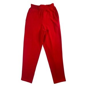 Lot 5 Red Fleece Sweatpants Size Small w/ Pockets & Drawstring
